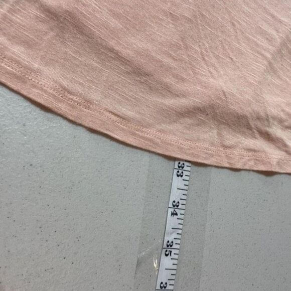 Lane Bryant‎ Women's Ruched Sleeve Stretch Crew Neck Top Peach Size 18/20 - Picture 8 of 9